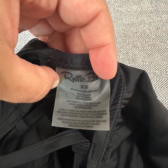 RUFFLEBUTTS - Black Flutter One Piece Swimsuit - Picture 3 of 4